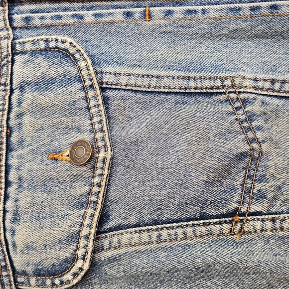 Vintage 80s Jordache Faded Jean Denim Jacket button down adjustable waist XL - Picture 7 of 10
